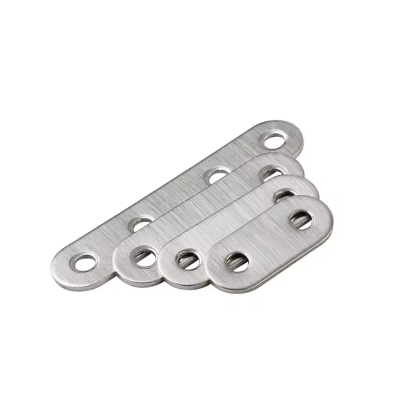 40mm-300mm Stainless Steel Flat Straight Brace Bracket Mending Fixing Connection Plate For Furniture Repairing Corner Brackets