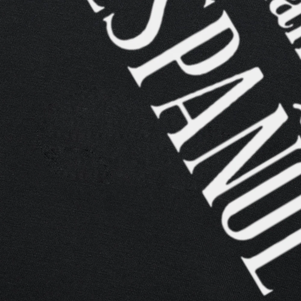 Talk To Me in Spanish Letters Print Herren-T-Shirt mit kurzen Ärmeln, lässiges Baumwoll-Hipster-T-Shirt, lustiges Spanien-T-Shirt für Mädchen und Männer – Detail 5