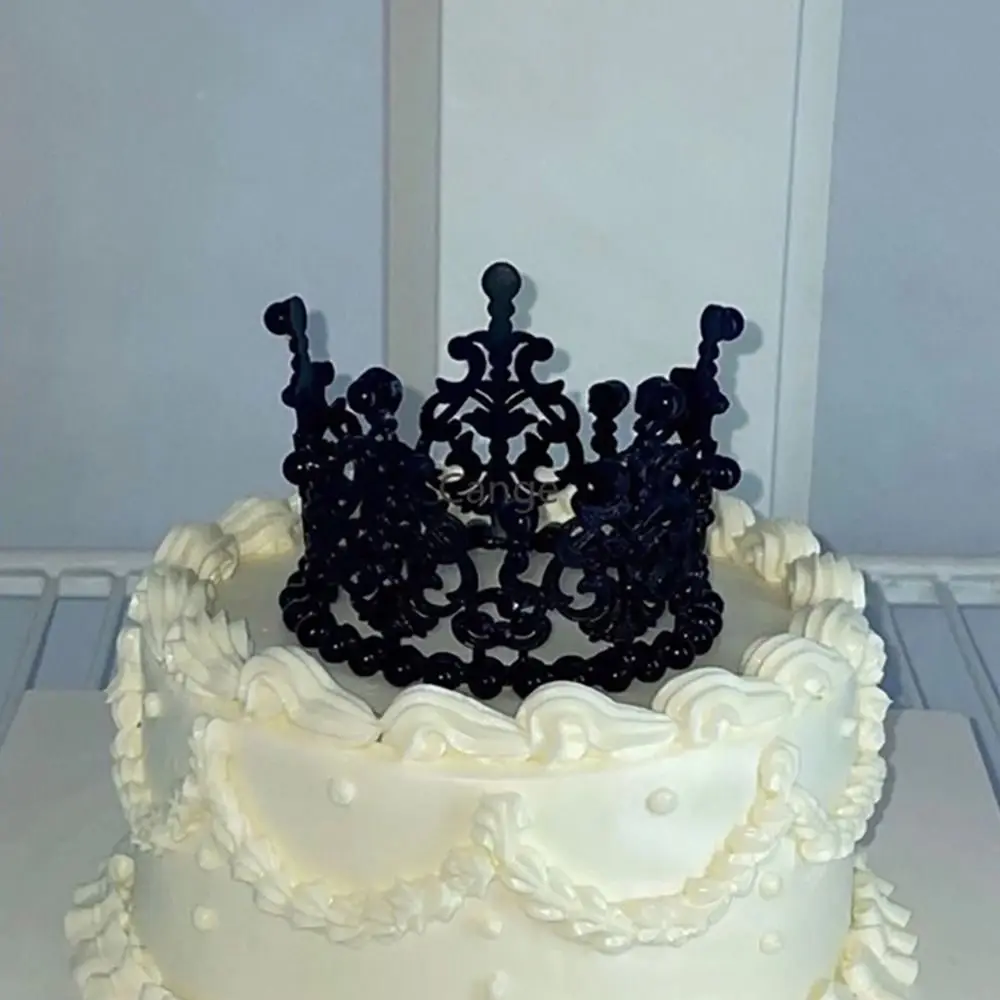 1Pcs Gold Silver Color Crown Cake Topper Decoration Decorative Elegant Wedding Cake Princess Birthday Baby Cake Ornaments