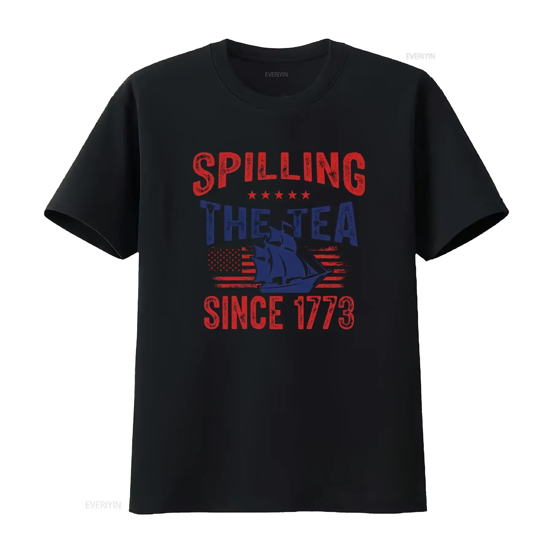 Spilling The Tea Since 1773 T Shirt Freedom Patriotic America American Rebellion Fourth of July vintage Washed Casual Stretched