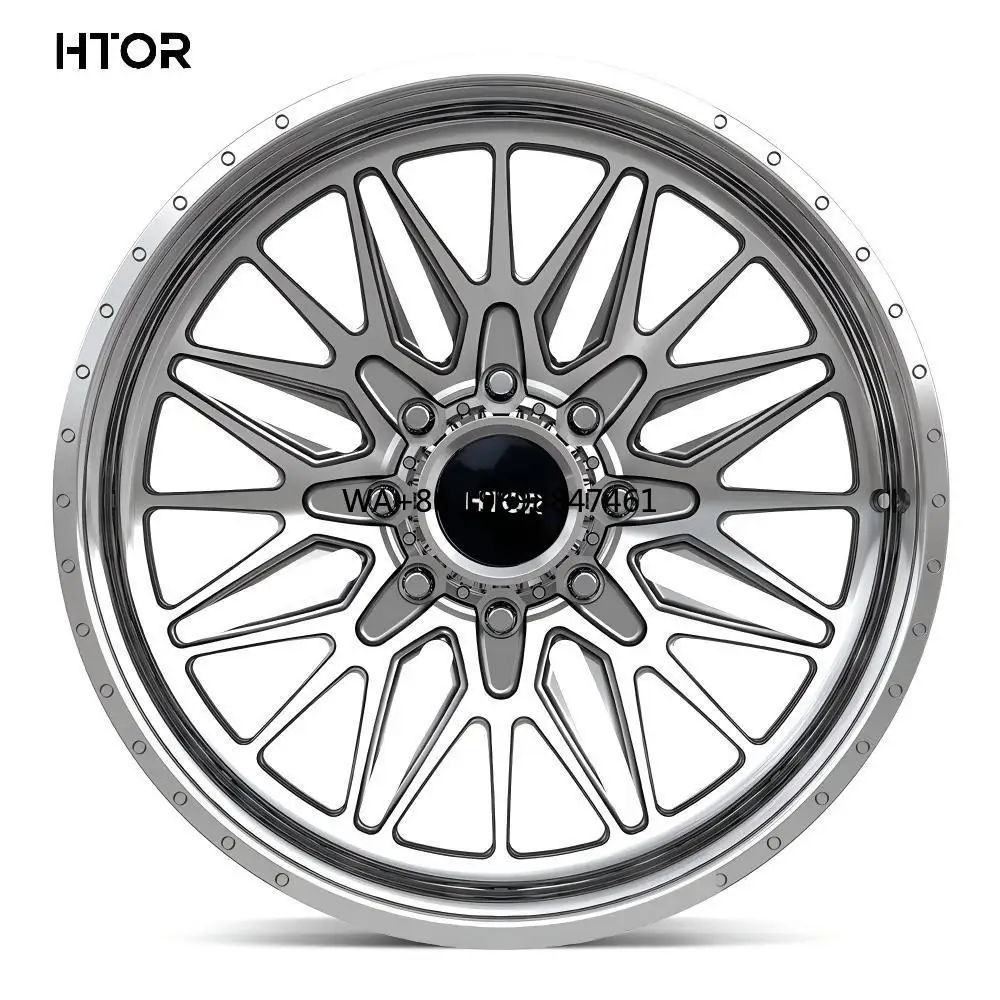 

HTOR 24x12 24x14 26x16 8x170 8x180 Forged Aluminum Truck Wheels Deep Lip H-Spoke Rims for F250 F350 Sierra 2500HD