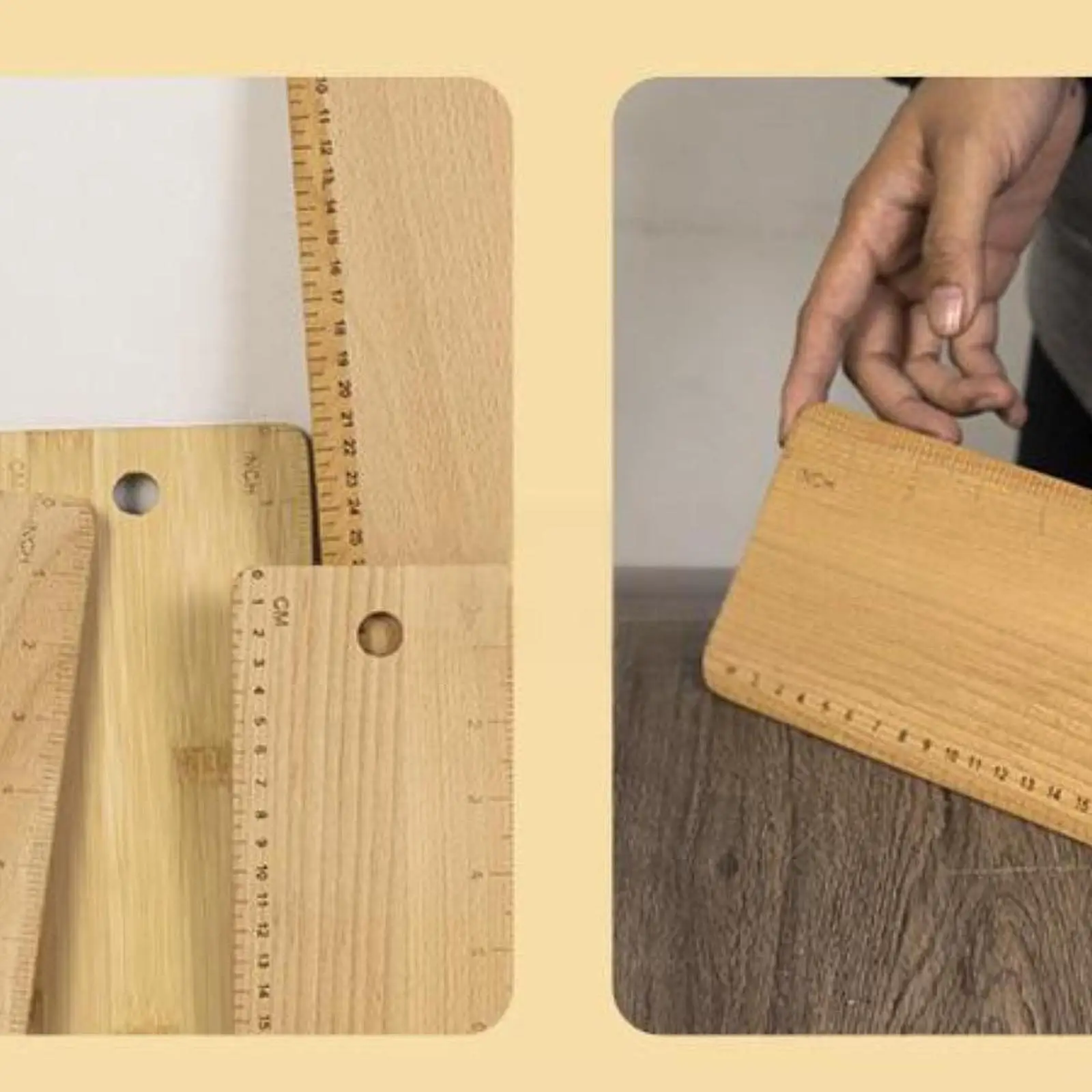 Bread Baking Kit Accessory Beech Wood Baguette Flipping Board Rectangular Peel for Oven and Baking Sheet