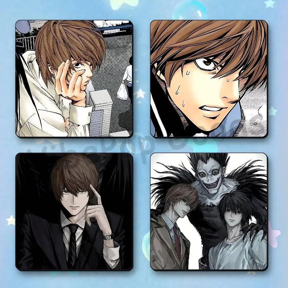 D-Death L-Light Y-Yagami N-Note 55x55mm Print Fridge Magnet Office Cabinet Decor Print Magnetic Square Pieces Lightweight