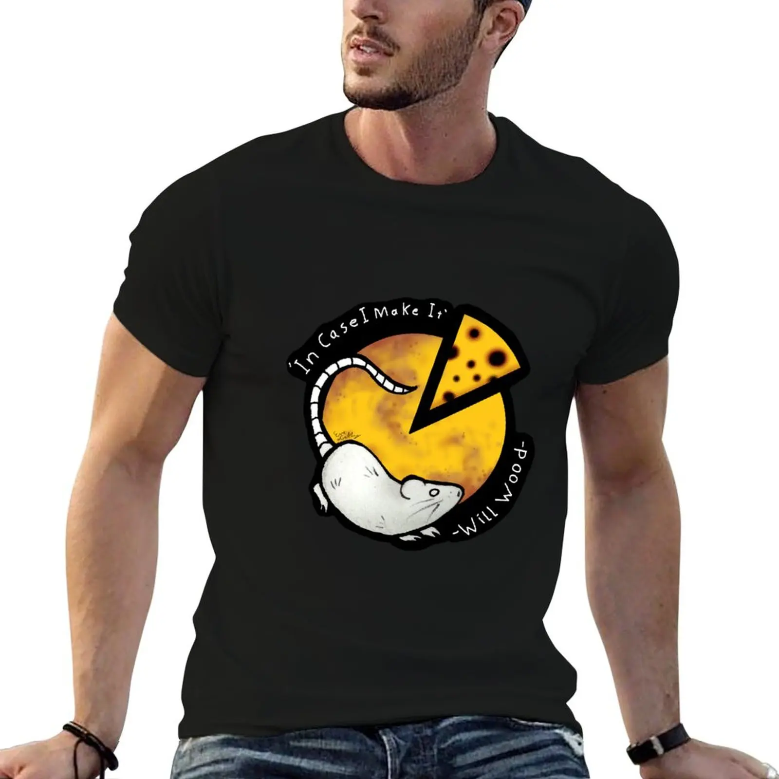 Rat In The Moon (Will Wood) T-Shirt Work Duty Casual T-Shirt