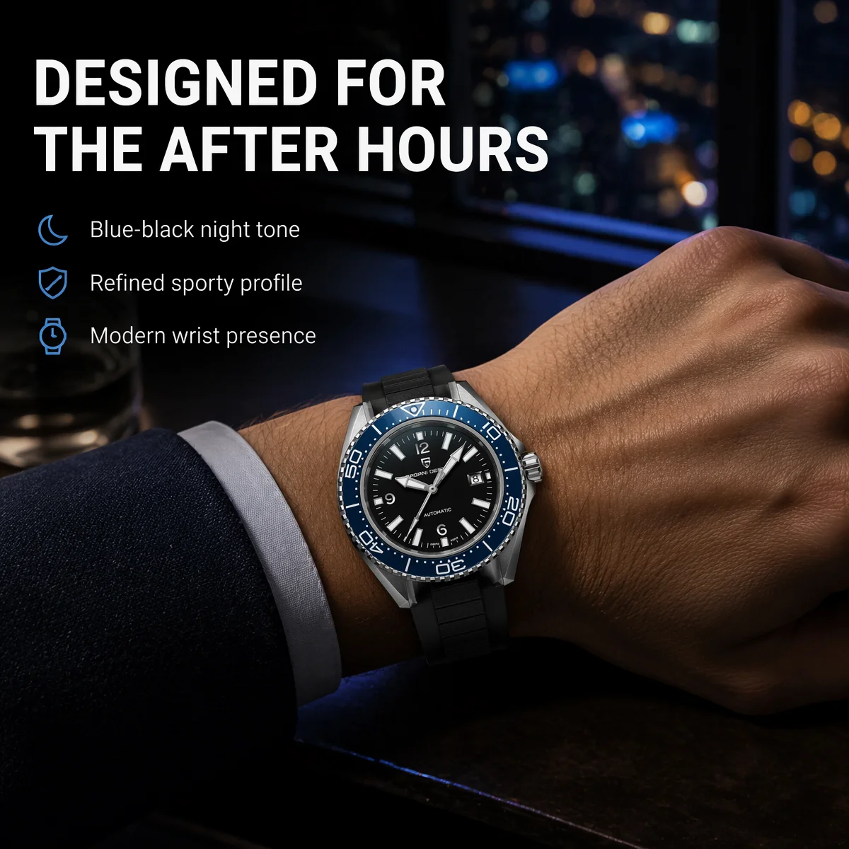 Pagani Design New Men's Mechan - огляд і ціна Rubber Strap Diver