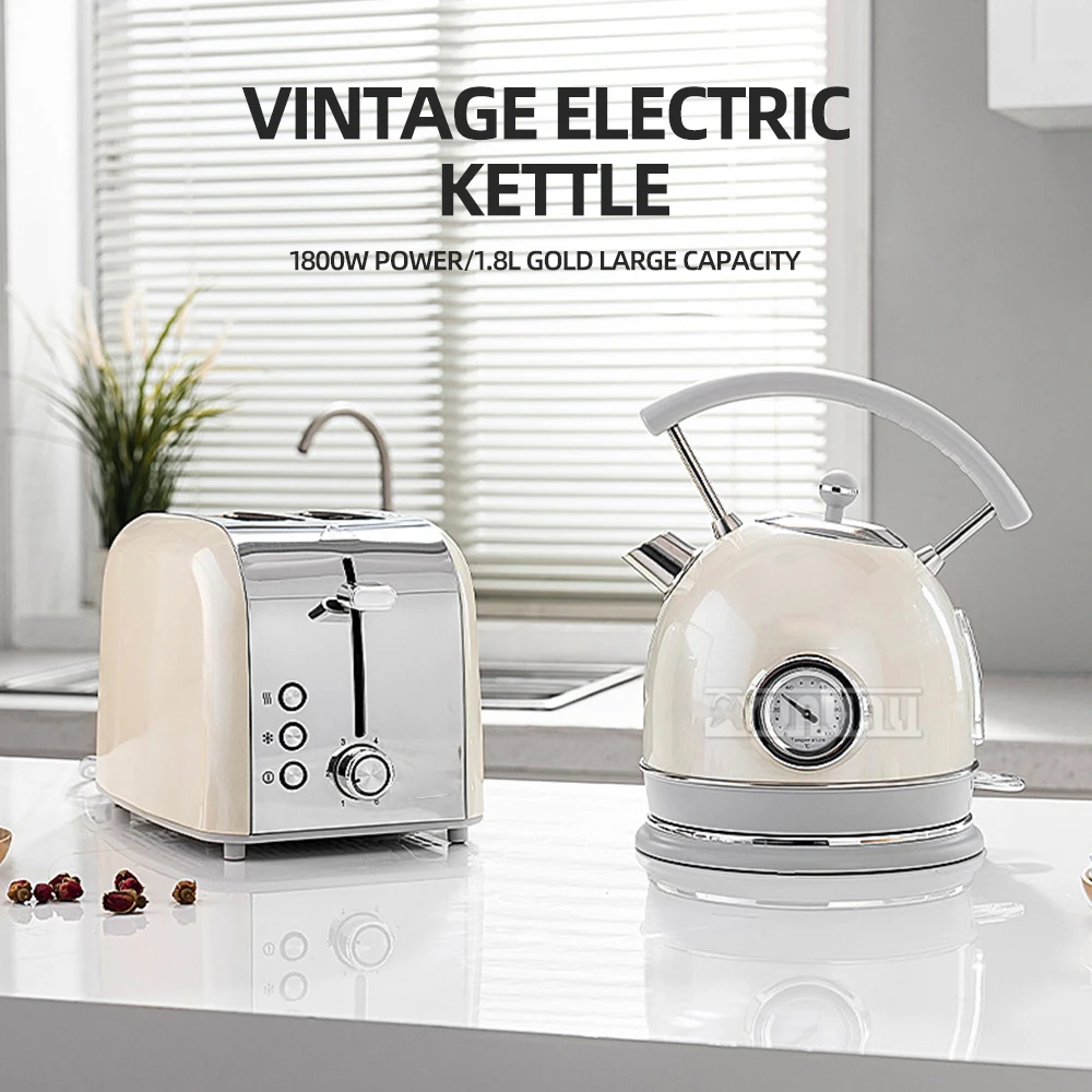 BT-T03LW 1.8L 304 غلاية كهربائية من الفولاذ المقاوم للصدأ مع مقياس التحكم في درجة حرارة الماء غلاية كهربائية منزلية