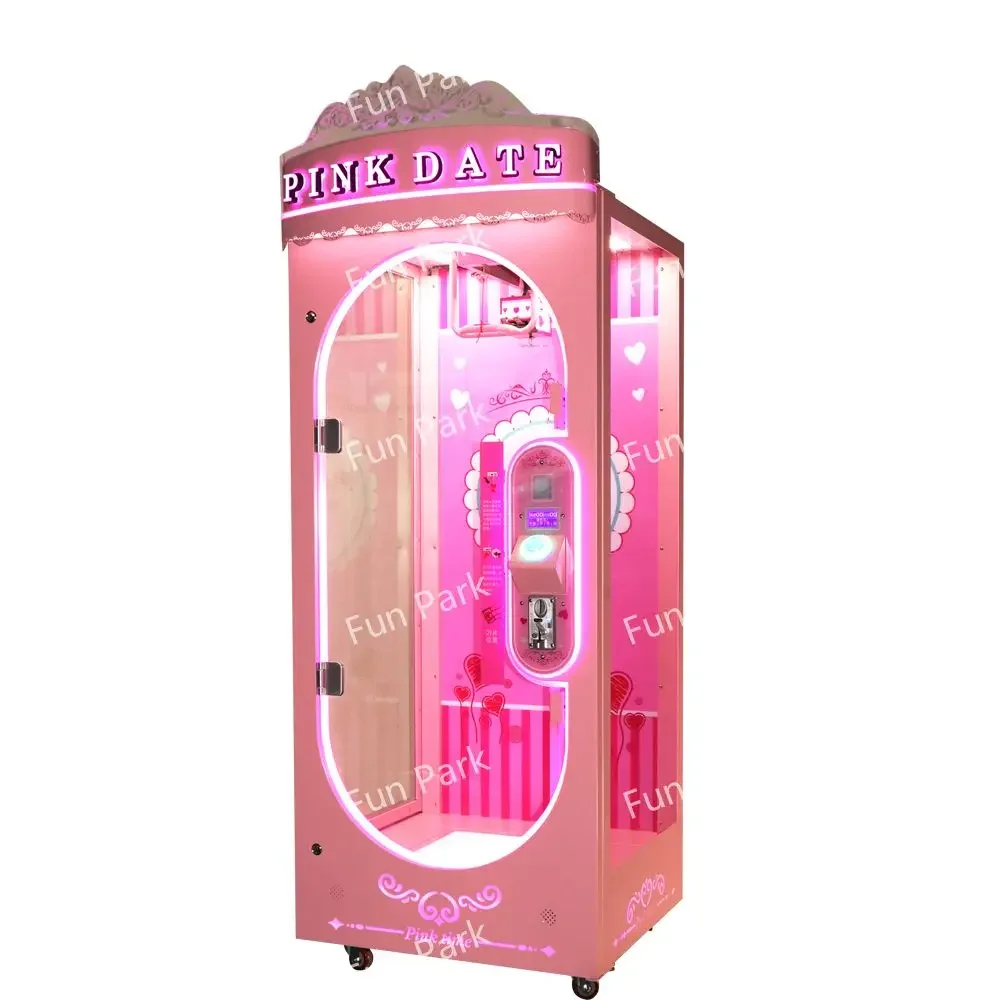 Factory Wholesale Pink Date Gift Game Machine Toy Crane Claw Machine For Kids For Amusement Park