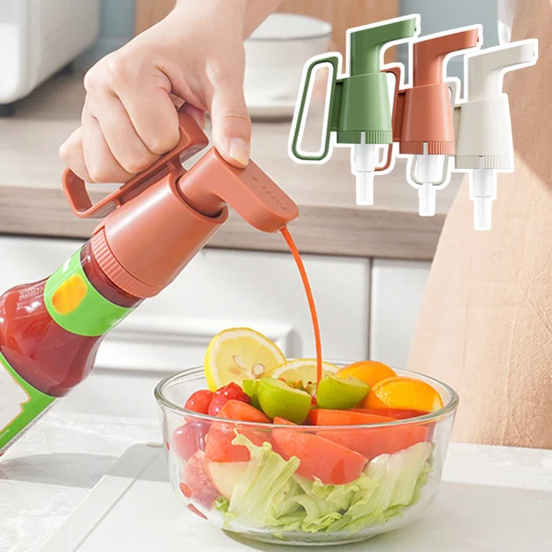 

Hot Seal Dispenser Pump with Handle for Tomato Oyster Sauce Press Household Ketchup Vinegar Syrup Bottle Pressure Nozzle
