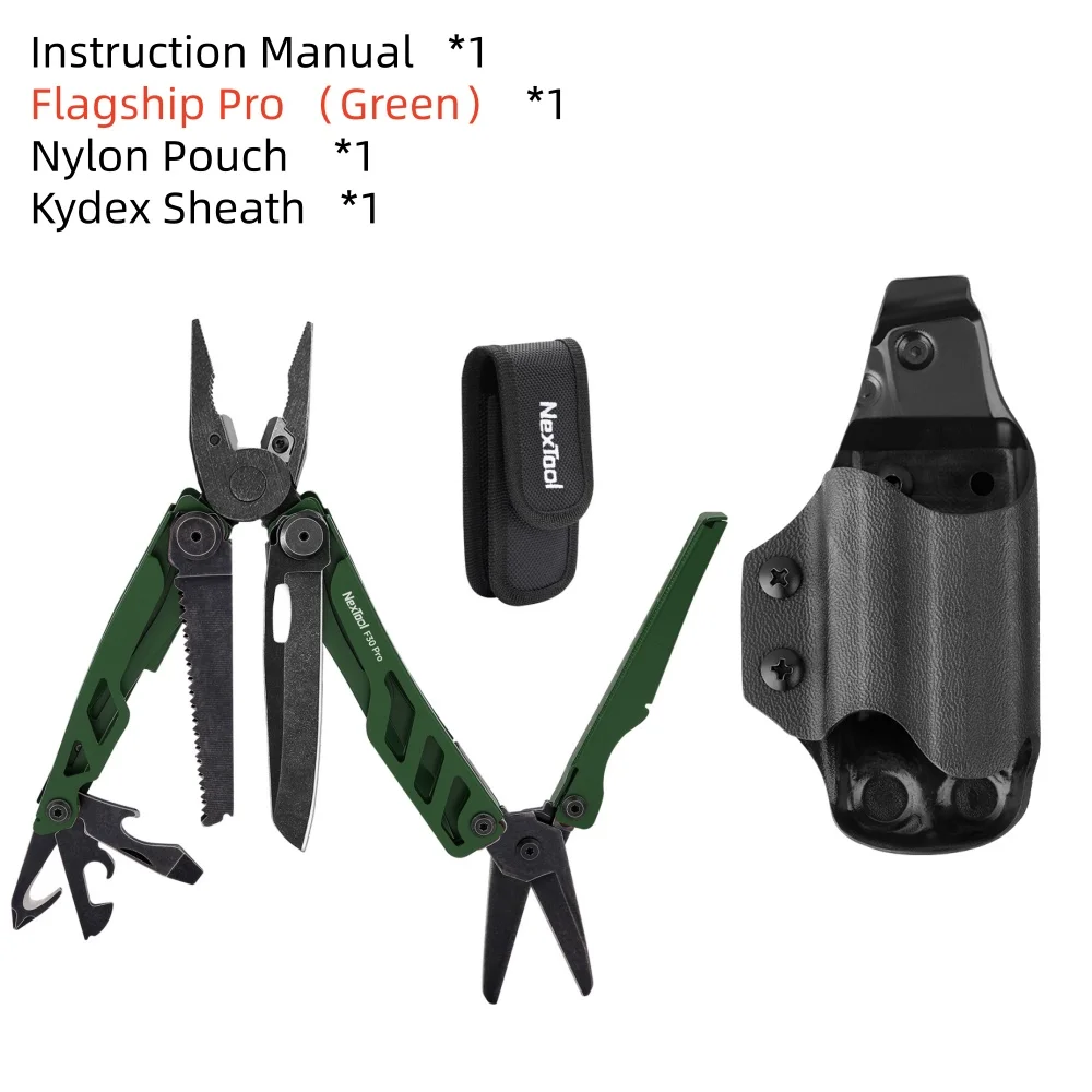 NexTool Flagship Pro 16-in-1 multitooltang EDC vouwmes kampeeruitrusting outdoor survival kit draagbare gereedschapset
