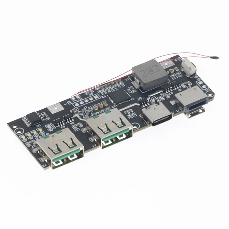 QC4.0 QC3.0 LED Dual USB 5V 4.5A 22.5W Micro/Type-C USB Mobile Power Bank 18650 Charging Module Temperature Protection