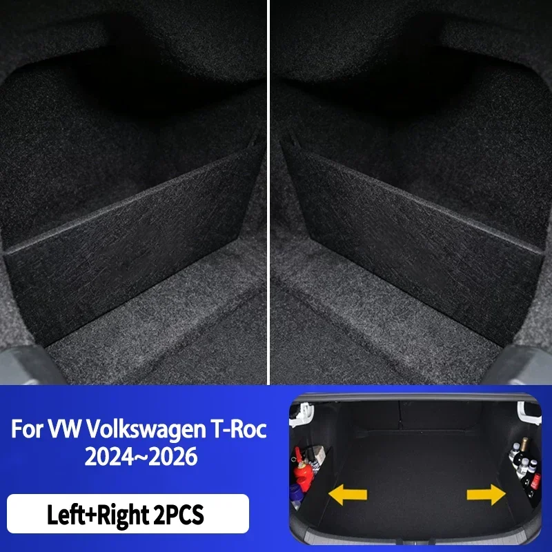 Para VW Volkswagen T-Roc 2024~2026, Organizador de Maletero Multifuncional, Caja de Almacenamiento, Divisor de Maletero Reforzad