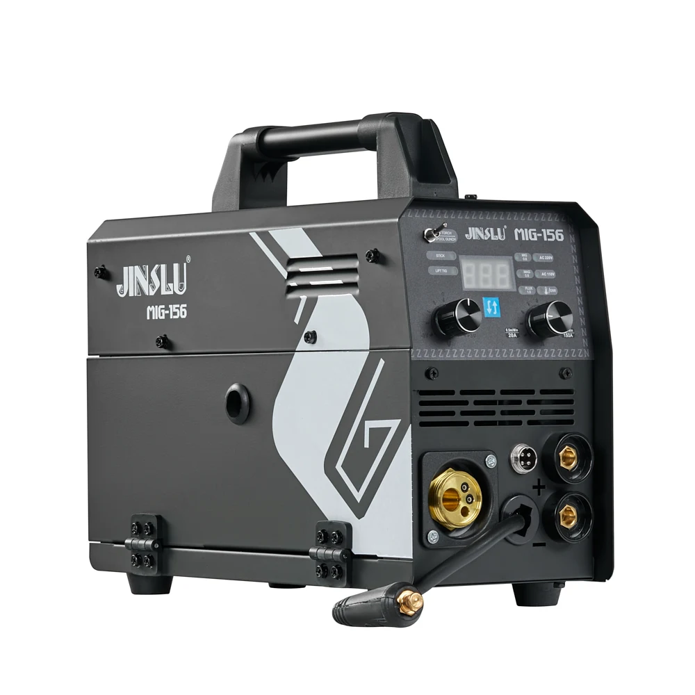 

MIG156 110V/220V Dual Voltage 5 in 1 MIG TIG Stick Manual Gasless Spool Gun Welding Machine Welder Welding Equipment Tools