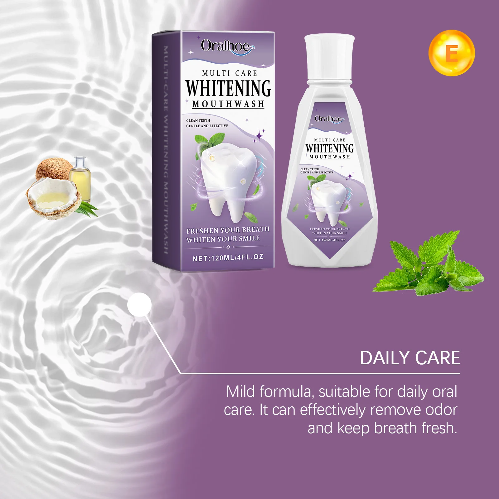 Cool Mint Mouthwash Alcohol Free Deep Clean Plaque Remove Bad Breath Long Lasting Fresh Breath Gum Protection Oral Care Rinse