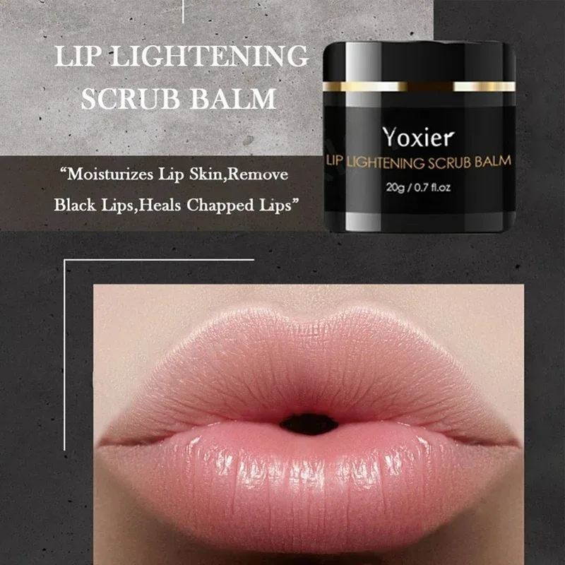 Magic Lip Lighten Scrub Dark Black Pink Lip Balm Brighten Anti-Crack Removal Exfoliation Pigmentation Fade Dull Moisturizing