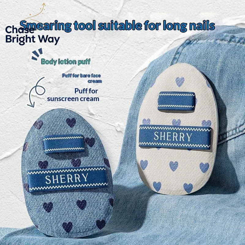 Multi-Function Ointment Sunscreen Applicator Soft Leather Surface Puff Practical Gift for Skincare Lovers Home Daily Use