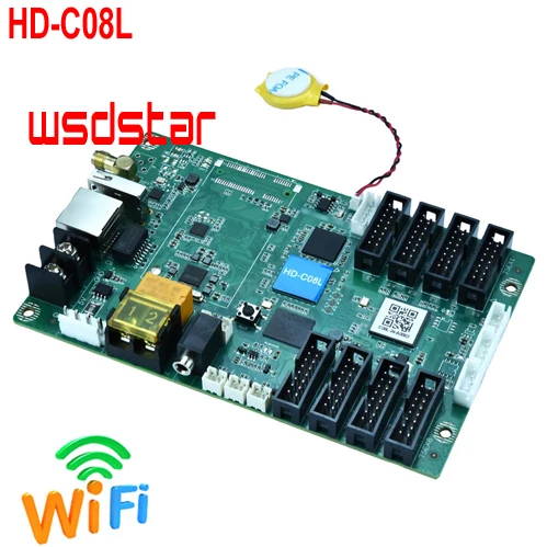 HUIDU HD-C08L 19.6W pixels WIFI Asynchronous full color P2 P3 P4 P5 LED control card