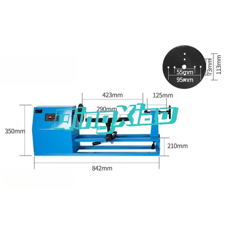 Adjustable Speed Woodworking Lathe Home DIY Wood Turning Machine Can Sand Polish and Turn Beads