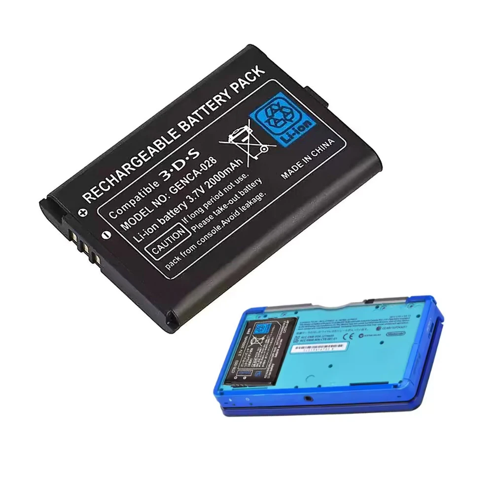 2000mAh CTR-003 Battery for Nintendo 3DS Gaming Machine Host Batteries 3.7V Lithium Built-in Cell N3DS 2DS Gamepad Controller