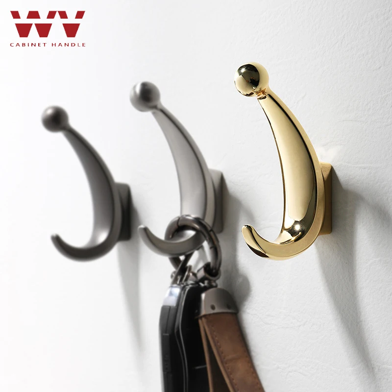 WV Modern Wall Hanging Clothes Hook Bedroom Robe Hook Living Parlor Coat Hook Bedroom Robe Hook Towel Hook Bathroom Accessories