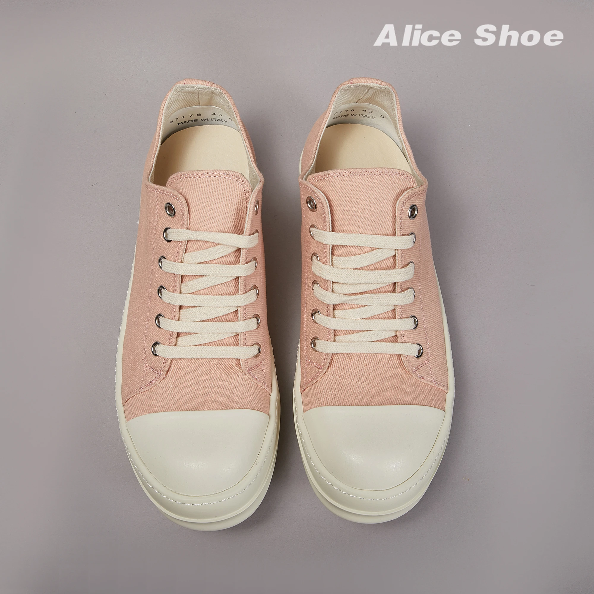 

Brand Designer Women Sneaker Lace-up Men Shoe Casual Quality Apricot Low Top Canvas Luxury Zipper Flat Street Platform Trainer