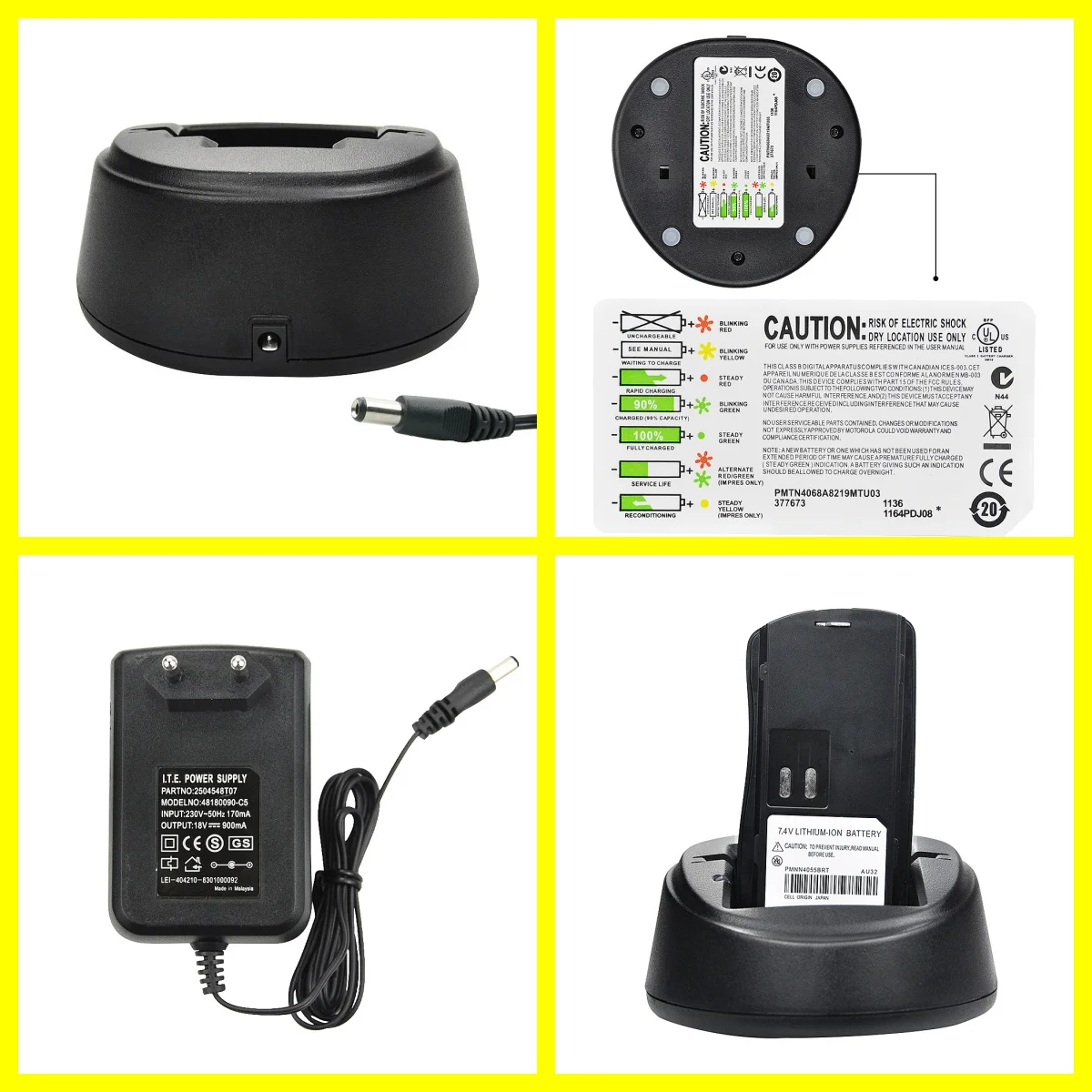 Caricabatteria rapido da tavolo per batteria agli ioni di litio muslimex per Motorola GP2000 GP2000S CP125 SP66 AXU4100 VL130 P020 AXV5100 BC120 Walkie