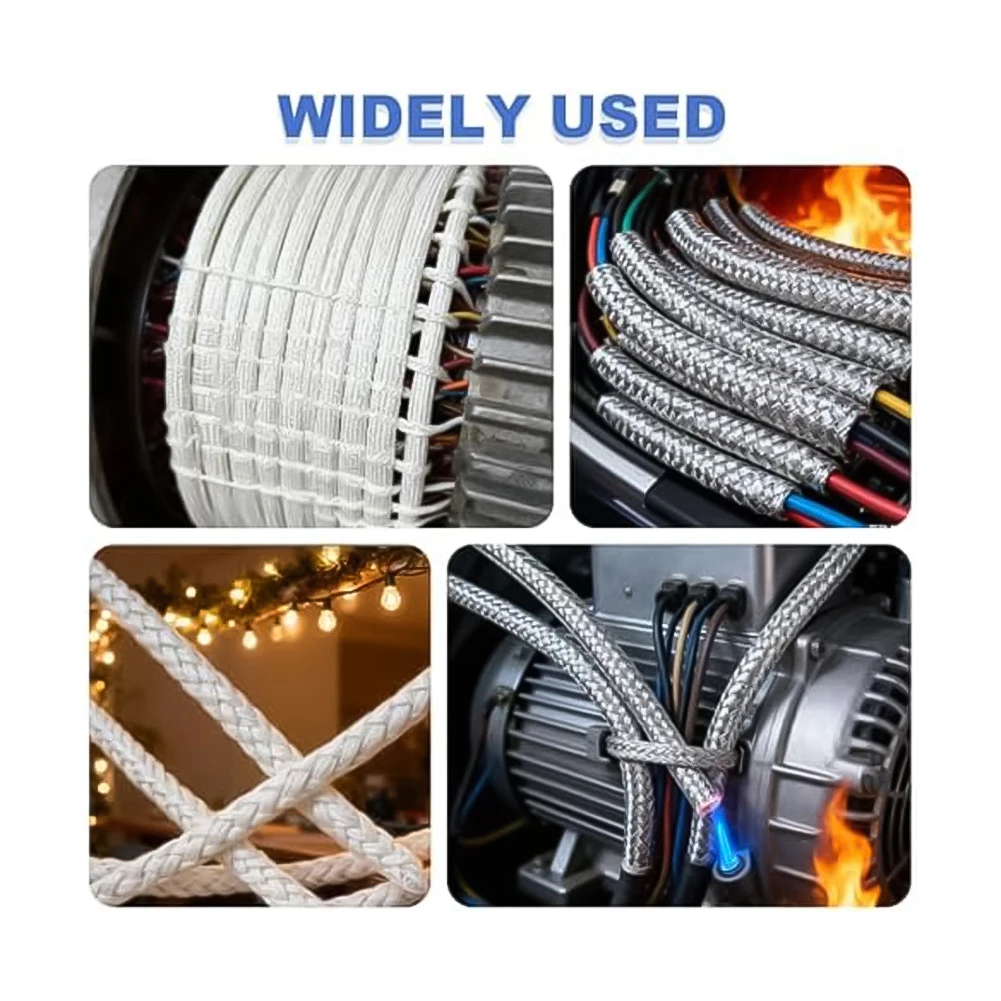 Exhaust Pipe Heat Sleeve Fibreglass Sleeving for Auxiliary Heater 3mm 0 12 Inch 300CM/10 Feet Includes Two Clips