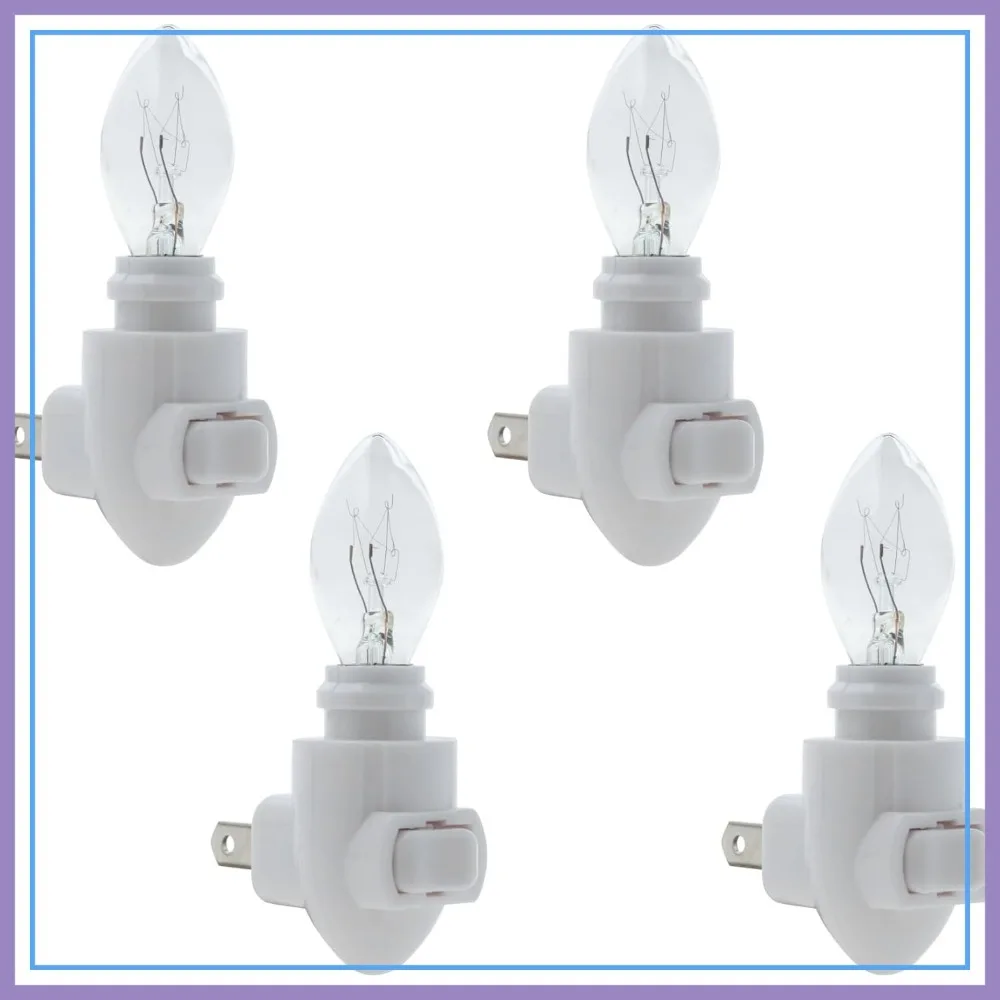 

DIY Night Light Module with 4W Bulb, White Plastic, Pack of 4, Perfect for Custom Decorative Lights