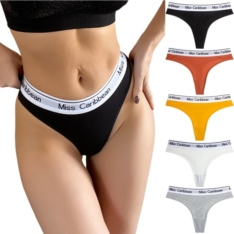 3PCS 3PCS Women's Letter Waistband Thong Panties Comfortable Pure Cotton Low Rise G String Briefs Ladies Seamless Sport Underwear - Aliexpress Deal
