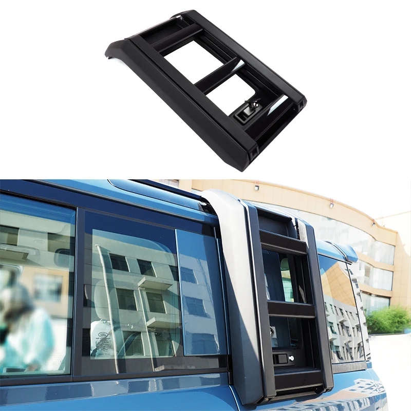 

Car Ladder for Land Rover Defender 2020-Present Aluminium Ladders Roof Ladder Black