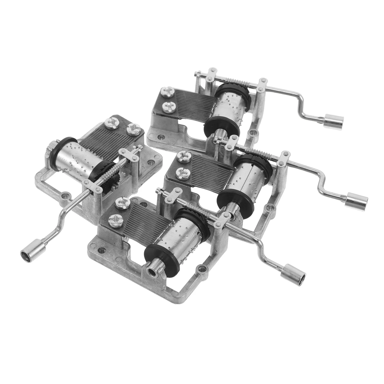 

4Pcs Music Box Mechanism Hand Crank DIY Movement Replacement Parts Smooth Manual Melody for Craft Projects Repair Mini Golden