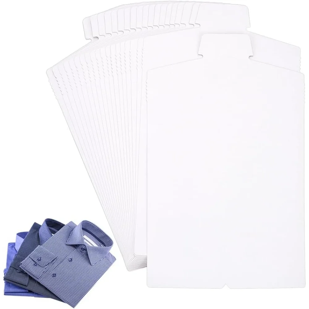 20 PCS White Cardboard Shirt Inserts, Folding Form for Packaging, Shirt Shirt Inserts for DIY Crafts and Packaging, Organising