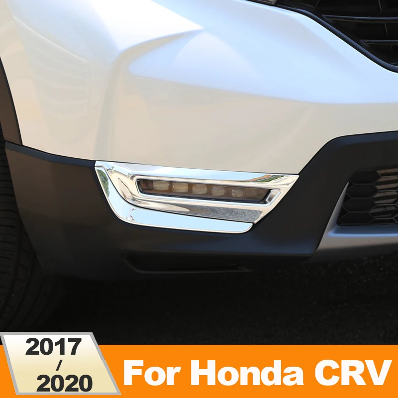 

For Honda CRV CR-V 2017 2018 2019 2020 ABS Front Rear Bumper Fog Light lamp Cover Trim Garnish Molding Accessories