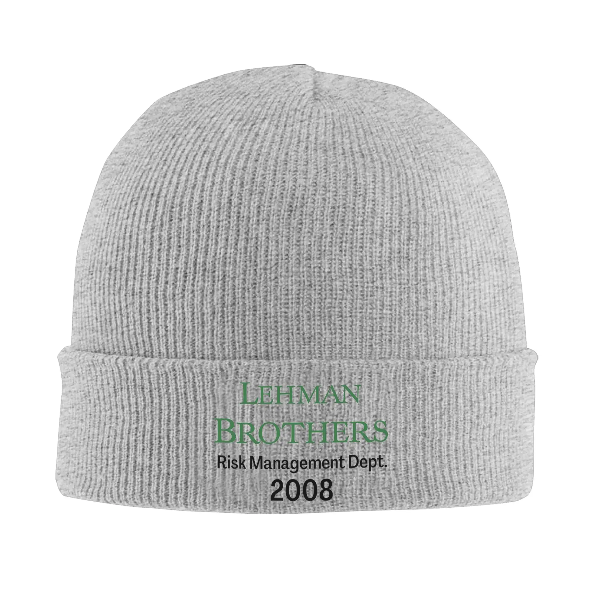 Lehman Brothers Risk Management Department 2008 Winter Skullies Beanies Hat Warm Autumn Knitted Hats Bonnet Caps for Women Men