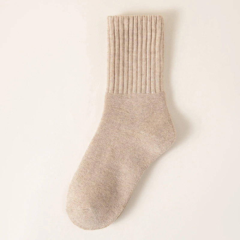 1/5 Paar Winter-Socken aus verdickter Wolle für Damen, atmungsaktiv, bequem, Plüsch, niedrige Röhre, Schneesocken, koreanische einfache warme Kaschmirsocken – Detail 8