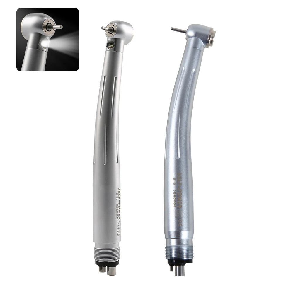 Dental LED (No LED) high Speed Handpiece Air Turbine 4 hole E-generator Large Head Cartridges 3 water spray dental tools