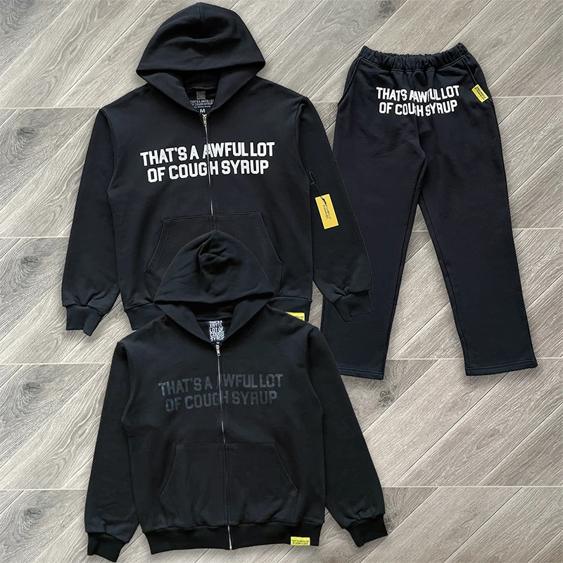 

Purpose Tour Casual Sportswear Hoodie Zipper Sweatpants Set Long Sve Spring Summer Men's Faion Comfortable Streetwear