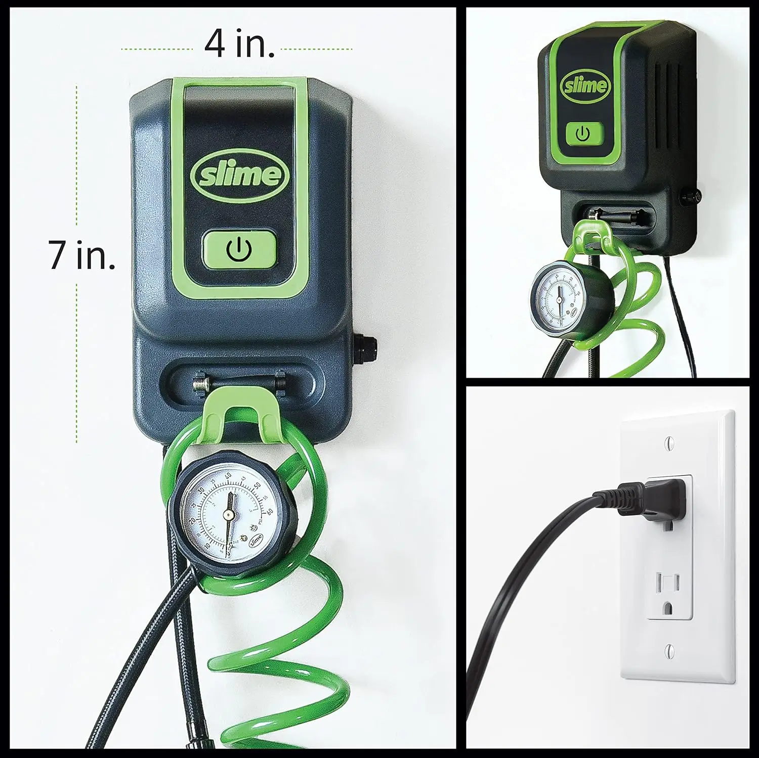 Portable Tire Inflator Air Compressor for Cars And Bikes 120V Auto Shut-off Inflation Pump