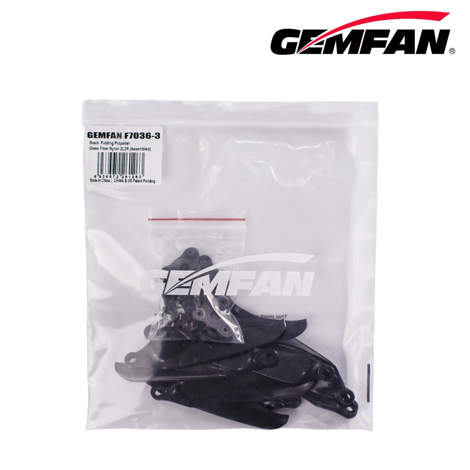 Gemfan-hélice dobrável para drones de longo alcance, 2 lâminas, fibra de vidro 3 lâminas, nylon, FPV 7in, 4 pares, 4CW + 4CCW, F7036, 4 pares