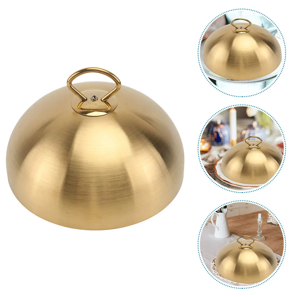 

Stainless Steel Steak Cover Food Dome Cover Anti-Splashing Household Bbq Buffet Use Strong Smooth Edge No Rust