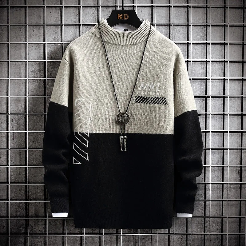 Fashion Sweater For Men Pullovers Men's Clothing Knit Men's Sweat-shirt Autumn Casual Hombre Warm Solid Spring Male Streetwear