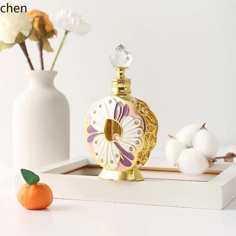 HT  middle eastern dubai style perfume bottle desert floral fragrance bottle empty bottle