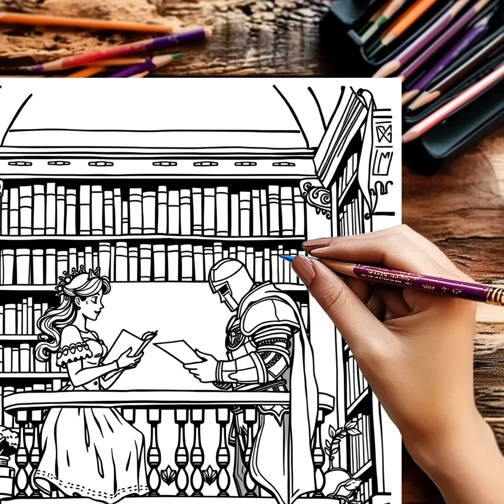 Prince and Knight Coloring Book for Adult | 28 Pages Colouring Book, Drawing Supplies for Christmas, Thanksgiving