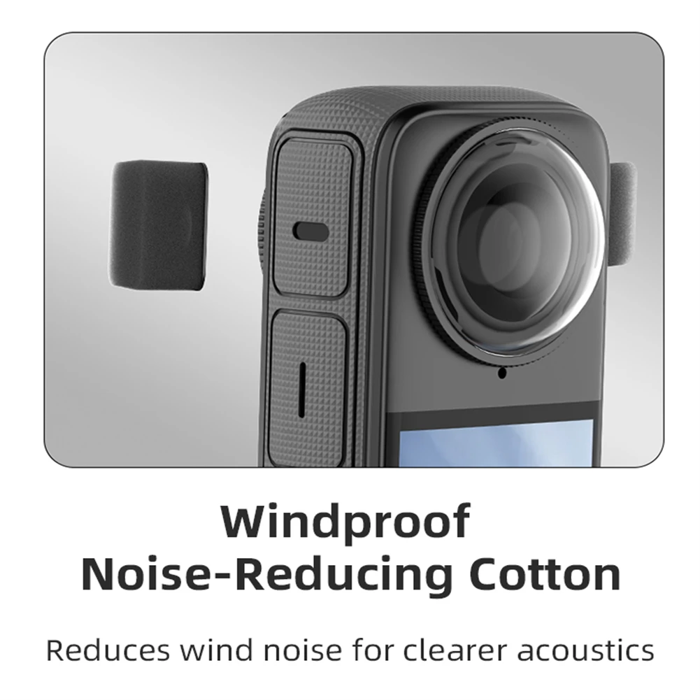 6 Pcs Windproof Cotton Windslayer Cover Compatible For X4/X3 Noise Reduction Professional Acoustic Sponge For Insta360 X4 X3