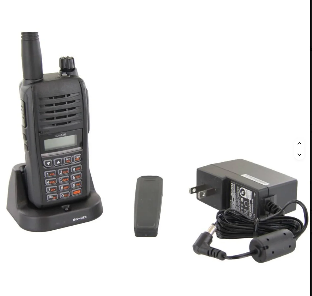 

Радиостанция VHF для авиационного диапазона IC-A16e, портативная, двухсторонняя, мобильная, для связи в авиации, для самолетов