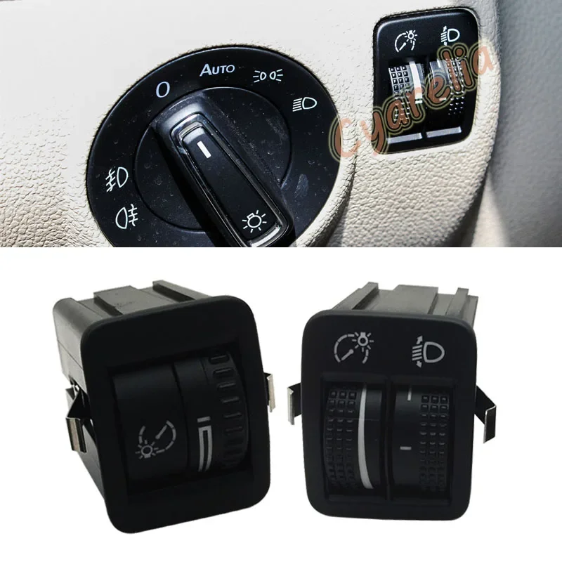 Car Headlight Adjustment Switch Headlamp Leveling Button For VW Tiguan 2010 2011 2012 2013 2014 2015 5ND941333A