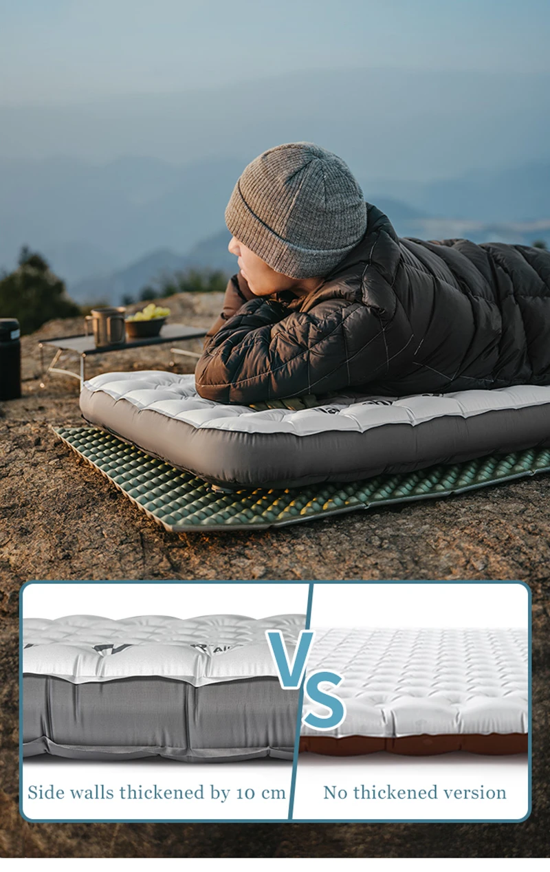 Naturehike R-Wert 6.5 Isolierte Schlafmatte Ultraleichte Aufblasbare Camping-Luftmatratze Verdickte Matte für Winterwanderungen – Detail 4