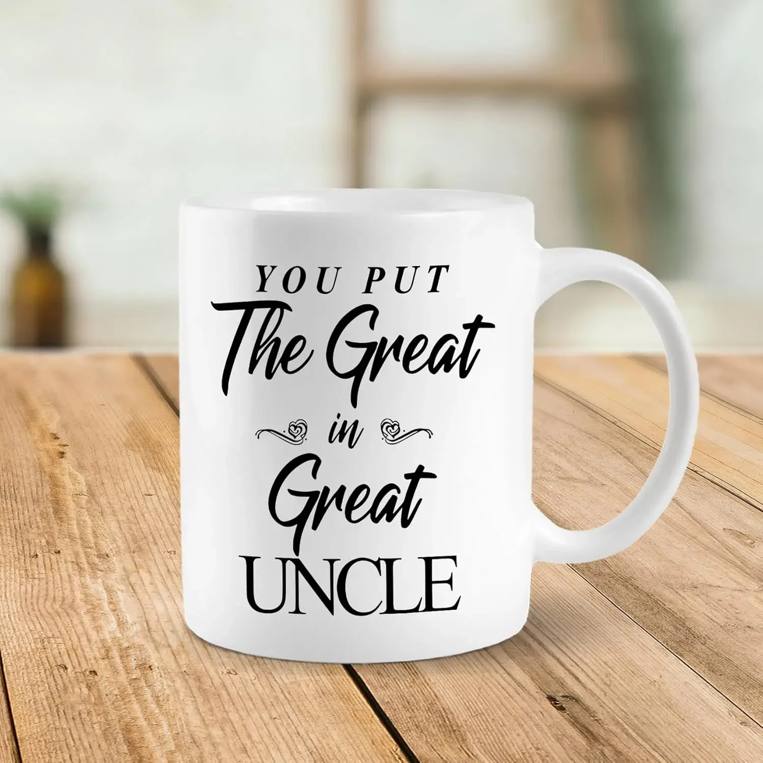 Uncle Christmas Birthday Gifts  Coffee mug You Put The Great In Great Uncle Tea Cup Breakfast, drinking water, daily use