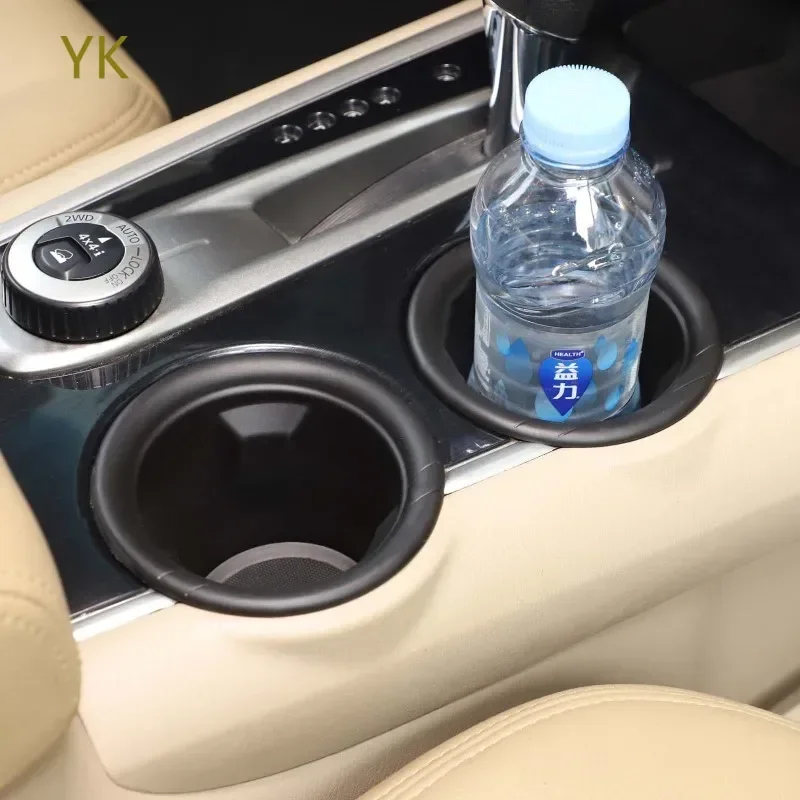 

For Nissan Pathfinder 2013-2018 TPE Black Car Console Water Cup Holder Storage Box Water Cup Holder Interior Car Accessories