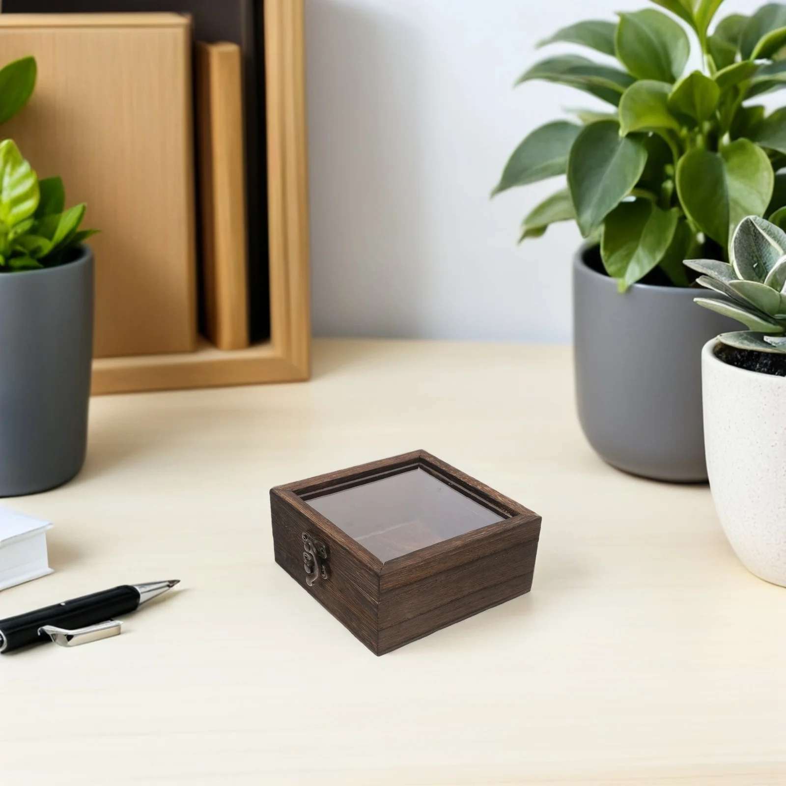 

3Pcs Wood Specimen Showcase Box with Clear Cover 3.93inch Insect Display Case for Butterfly Preservation and Home Decor Shadow