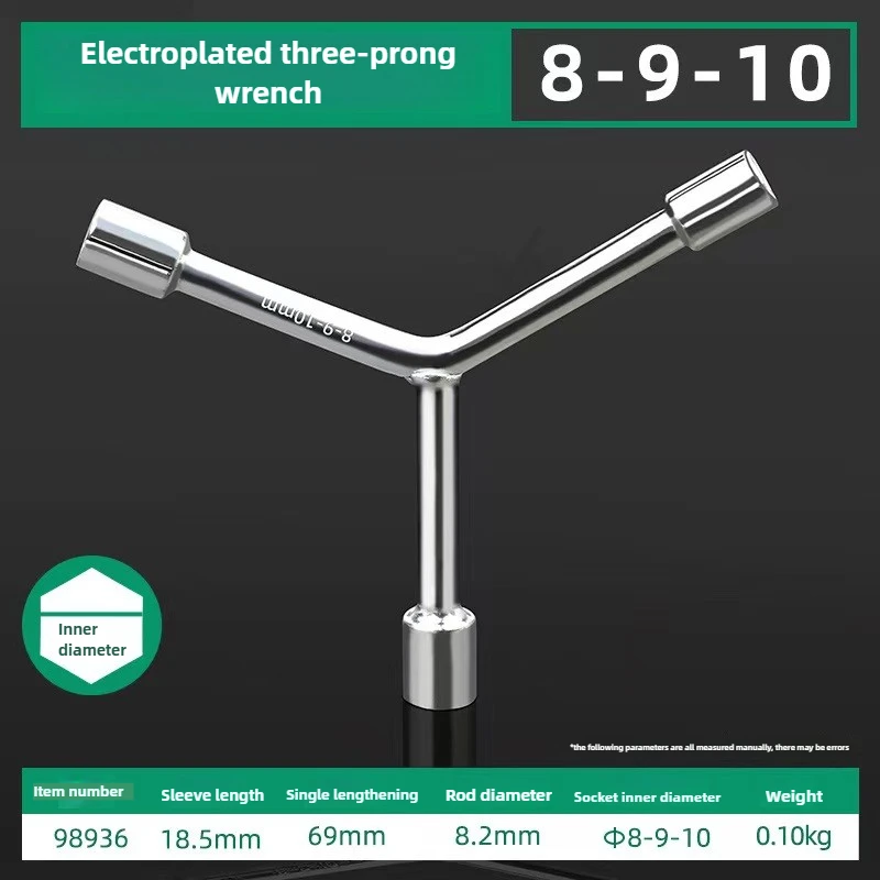 1 Stück Y-förmiger Steckschlüssel Fahrrad-Inbusschlüssel Sechskantschlüssel 8/9/10mm 8/10/12mm MTB Rennrad Fahrrad-Sechskantschlüssel Werkzeuge – Detail 5